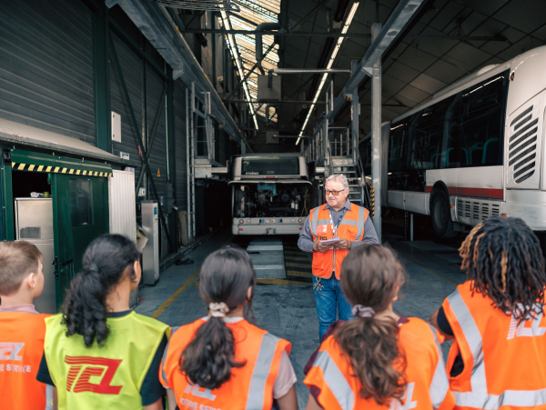 Les jeunes ont également pu découvrir les métiers des TCL.